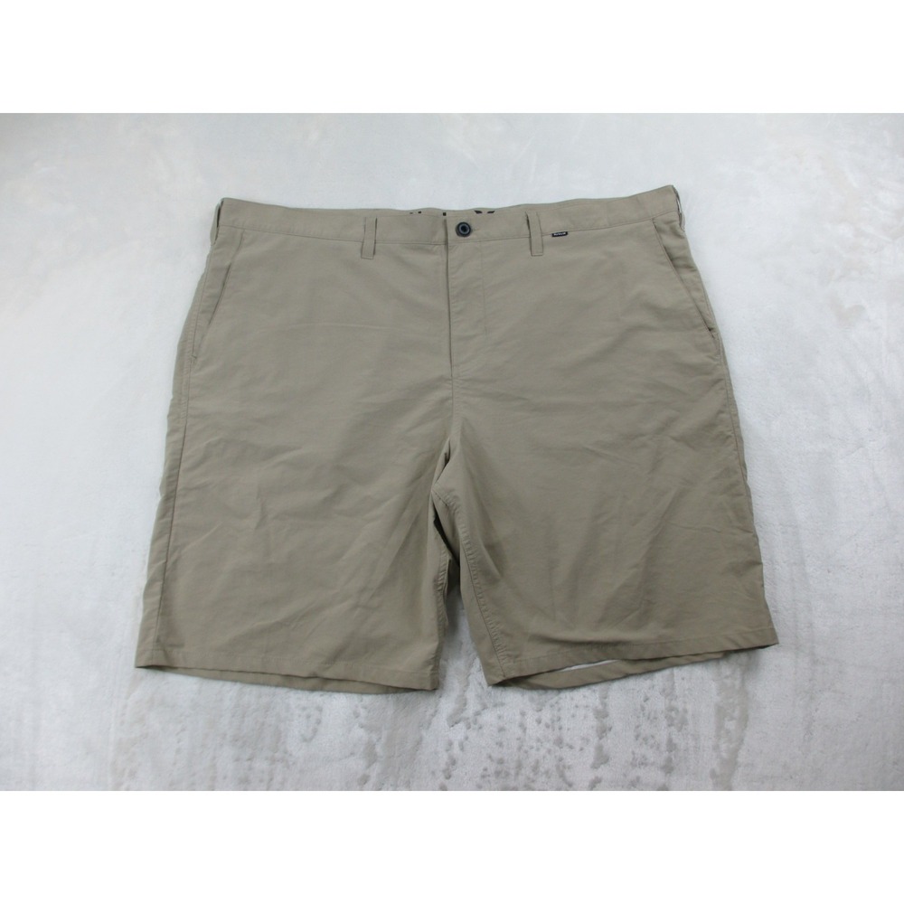 Hurley Shorts Mens 44 Brown Chino Nike Dri Fit Pockets Casual*